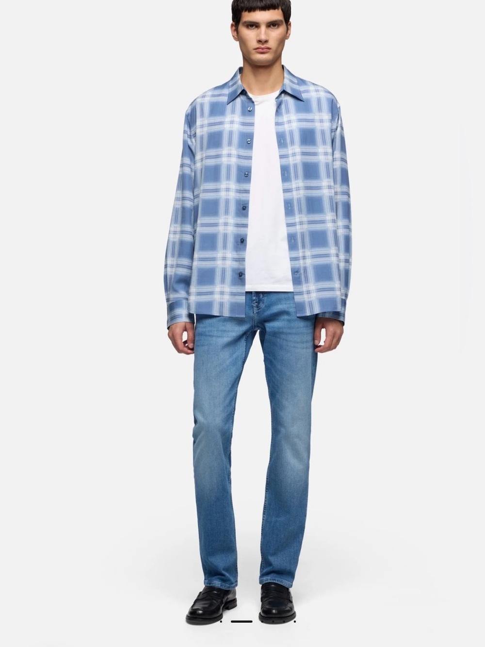 NWT $208 7 For All Mankind STRAight Denim tail size 36
